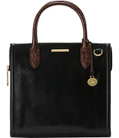 BRAHMIN Tuscan Collection Black Caroline Satchel Bag