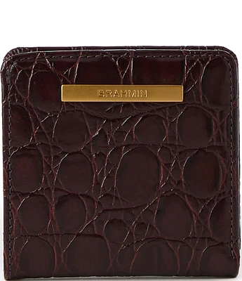 BRAHMIN Vanderbilt Collection Ganache Jane Mini Bifold Snap Wallet