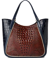 BRAHMIN Vesper Collection Navy Aliza Tote Bag