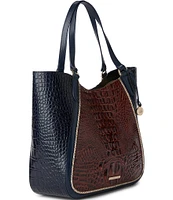 BRAHMIN Vesper Collection Navy Aliza Tote Bag