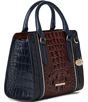 BRAHMIN Vesper Collection Navy Cami Satchel Bag