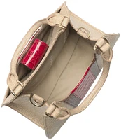 BRAHMIN Westlake Collection Adrian Sculptural Crocodile Hardware Satchel Bag