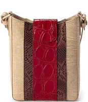 BRAHMIN Westlake Collection Marley Sculptural Crocodile Hardware Crossbody Bag