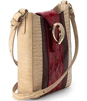 BRAHMIN Westlake Collection Marley Sculptural Crocodile Hardware Crossbody Bag