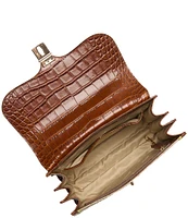 BRAHMIN Yuma Collection Hallie Snake Embroidered Satchel Bag