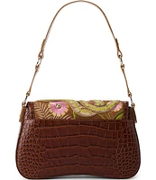 BRAHMIN Yuma Collection Nerida Snake Embroidered Shoulder Bag