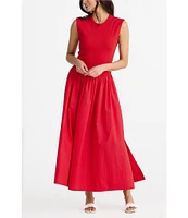 Brave + True Daphne Jersey Rib Sleeveless Crew Neck Maxi Dress