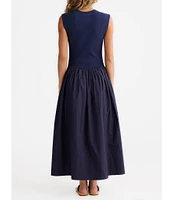 Brave + True Daphne Jersey Rib Sleeveless Crew Neck Maxi Dress