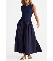 Brave + True Daphne Jersey Rib Sleeveless Crew Neck Maxi Dress