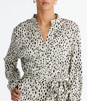 Brave + True Long Sleeve Split V Neckline Sampson Maxi Shirt Dress