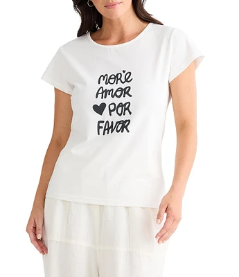 Brave + True Amor Short Sleeve Crew Neck Tee