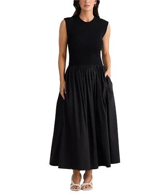 Brave and True Daphne Sleeveless Crew Neck Maxi Dress