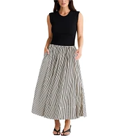 Brave + True Daphne Striped Sleeveless Crew Neck Maxi Dress