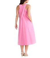 Brave + True Newport Sleeveless Cross Over Back Scoop Neck Midi Dress