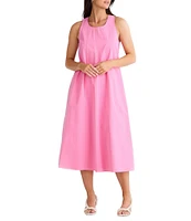 Brave + True Newport Sleeveless Cross Over Back Scoop Neck Midi Dress