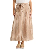 Brave + True Rossi Striped Front Tie Maxi Skirt