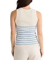 Brave + True Sleeveless Striped Scoop Neckline Ribbed Knit Tank