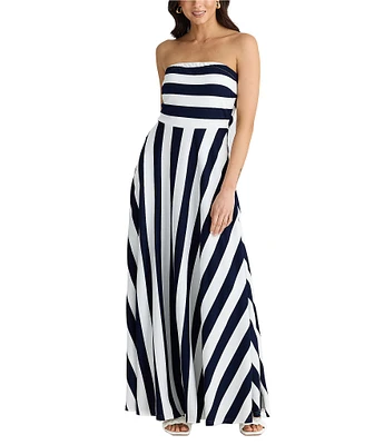 Brave + True Thandie Sleeveless Strapless Striped Maxi Dress