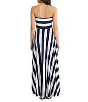 Brave + True Thandie Sleeveless Strapless Striped Maxi Dress