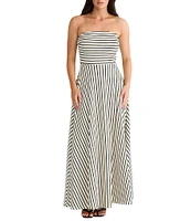 Brave + True Thandie Sleeveless Strapless Striped Maxi Dress