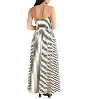 Brave + True Thandie Sleeveless Strapless Striped Maxi Dress