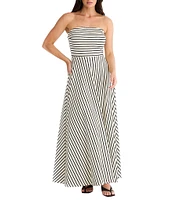 Brave + True Thandie Sleeveless Strapless Striped Maxi Dress