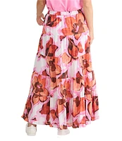 Brave + True Wonderland Floral Tiered Maxi Skirt