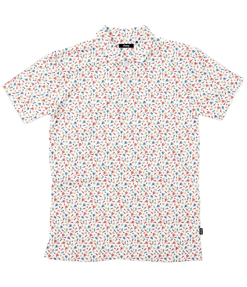 Breezy Golf Diners & Drivers Short Sleeve Polo Shirt