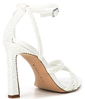 Gianni Bini Bridal Collection Fitztwo Embellished Pearl Studded Strappy Dress Sandals