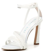 Gianni Bini Bridal Collection Fitztwo Embellished Pearl Studded Strappy Dress Sandals