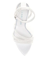 Gianni Bini Bridal Collection Fitztwo Embellished Pearl Studded Strappy Dress Sandals