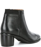 Brioso Amos Leather Block Heel Booties