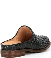 Brioso Fern Leather Woven Mules