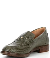 Brioso Frisco Lizard Embossed Leather Loafers