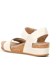 Brioso Huntley Leather Strap Cork Wedge Sandals