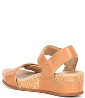 Brioso Huntley Leather Strap Cork Wedge Sandals