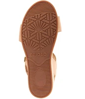 Brioso Huntley Leather Strap Cork Wedge Sandals