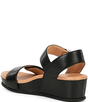 Brioso Huntley Two Leather Covered Wedge Sandals