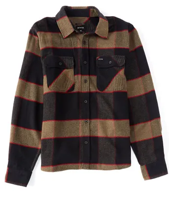 Brixton Bowery Large Plaid Long-Sleeve Flannel Shirt