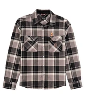 Brixton Bowery Long Sleeve Wide Plaid Flannel Shirt