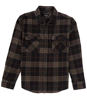 Brixton Bowery Plaid Long Sleeve Yarn-Dyed Flannel Shirt