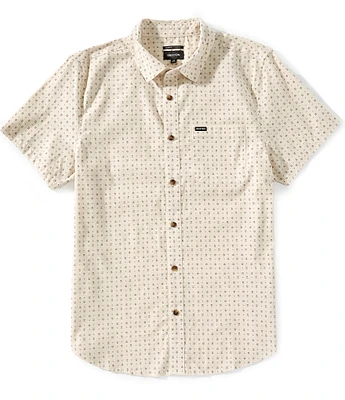 Brixton Charter Micro Floral Print Short Sleeve Woven Shirt