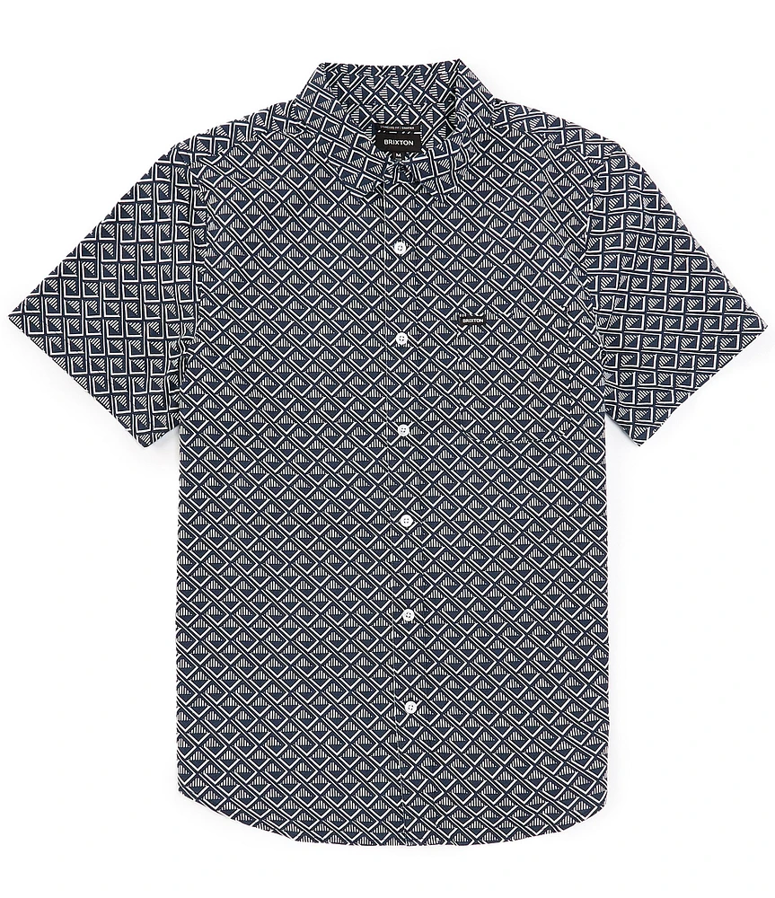 Brixton Charter Tile Print Short Sleeve Woven Shirt