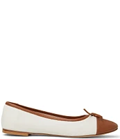 Bruno Magli Donatella Leather Bow Flats