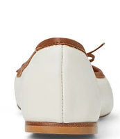 Bruno Magli Donatella Leather Bow Flats