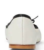 Bruno Magli Donatella Leather Bow Flats