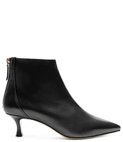 Bruno Magli Francesca Leather Kitten Heel Ankle Booties