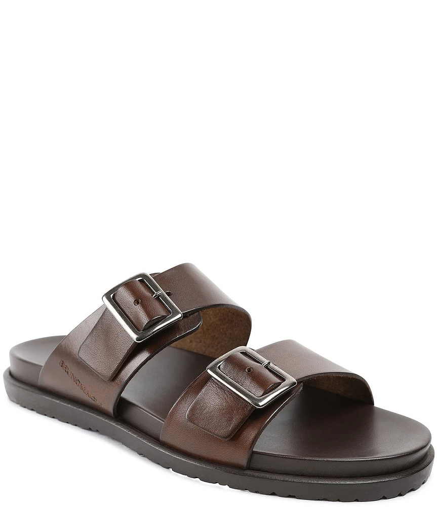 Bruno Magli Men's Erasmo Leather Double Buckle Sandals