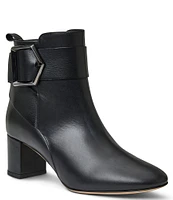 Bruno Magli Mia Leather Buckle Booties