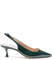 Bruno Magli Palerma Patent Leather Kitten Heel Sling Pumps